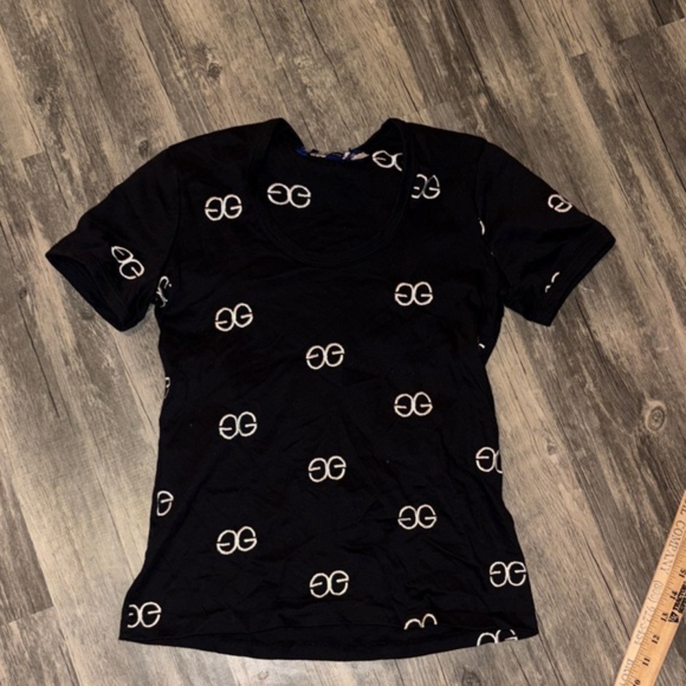 Givenchy Black Short-Sleeve Logo Tee with White Monogram